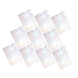 SOPOTUTU 10 Blatt Teiliges Pet Laminierfolien Holographische Wasserdichte Schutzfolie für Fotos Flexible Langlebige Cold Laminating Sheets Transparente Bildversiegelung Fotolaminat