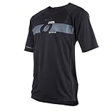 O'NEAL | Mountainbike-Trikot | MTB Mountainbike DH Downhill FR Freeride | Atmungsaktives Material, Flache Nähte für mehr Komfort | Pin it Jersey V.22 | Erwachsene | Schwarz Grau | Größe L