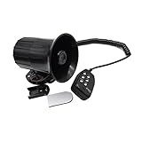 ELWAA LXRYP Motorrad 6-Ton laut Auto Warnung Alarm Polizei Feuer Sirene Luft Signalhorn PA Lautsprecher 12 V Sirene Luft Horn Megaphon Autohupe 110DB