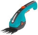 Gardena Akku-Grasschere ClassicCut Li: Rasenkantenschere mit 8 cm Schnittbreite, Komforthandgriff mit LED-Ladezustandsanzeige, Messerwechsel ohne Werkzeug (9884-20)
