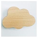 Kleiderhaken Kleiderhaken Wandgarderobe Holz Kleiderbügel Organizer Kleiderhaken Mond Stern Wolke Kleidung Hut Handtuch (Farbe: