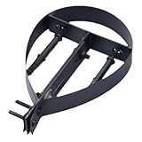 Edelstahl-Kaminhalterung für Wandmontage, teleskopierbarer Schornsteinstütze mit verstellbarem Durchmesser, zur Befestigung von Schornsteinen Abzugrohren, für Kessel Pelletofenabgase(153mm Black)