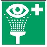 Schild Augenspüleinrichtung PVC 14,8 x 14,8 cm gemäß ASR A 1.3/DIN 4844 (Augenspülung, Notfall, Erste Hilfe Schild) wetterfest