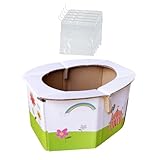 HONMEET Faltbarer aus Robustem Papier Tragbar für Reisen und Outdoor Praktisches mit Beuteln für Auto und Notfalltoilette Unterwegs