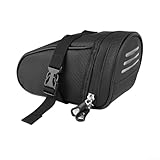 Fahrradsatteltasche, Fahrradtasche für hinten, Mountainbike, Rennrad, Sattelstützentasche mit reflektierendem Streifen, für die meisten Fahrräder