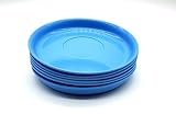 Kimmel Teller 14 cm 6 Stück im Set Farbe hellblau Mehrweg Speiseteller Plastikgeschirr Partygeschirr Kindergeschirr