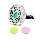 NOLITOY Auto Lufterfrischer Clip Lotusform Aromatherapie Duftdiffusor mit 2 Filzpads Sicherer Auto Duftspender für Lüftungsschlitze Geruchsneutralisierend Zufällige Farbe