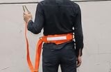 HUAWELL Sicherheitsgurt mit verstellbarem Umhängeband, Zementstange, Klettergeschirr, Schutzausrüstung, persönlicher Schutz, Fallsicherung (Gelb)