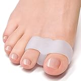 Welnove [12X Zehenspreizer, Bunion Korrektur, Gel Zehentrenner Bunion, geeignet für Bunion und überlappende Zehen (weiß)