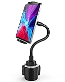 Schwanenhals Auto Tablet Getränkehalter, woleyi Universal Tablet Getränkehalter für Auto, LKW, Laufband, Spinning Bike, für iPad Pro 12.9 Air Mini, Galaxy Tabs, iPhone Mehr 4-13' Handy und Tablets