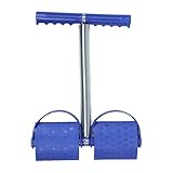 GLEAVI Ergonomischer Bauchmuskeltrainer mit Doppelstangen Tragbares Heimfitnessgerät für Sit Ups Rutschfeste Bodenbasis Blau Widerstandsübungen für Frauen und Beine