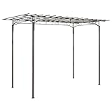 vidaXL Pavillon Stahl 215cm Gartenpavillon Überdachung Pergola Rosenpavillon