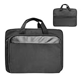 Laptoptasche - Laptoptasche aus Leder mit Rädern | Große Laptoptasche für Laptop, gepolsterter Platz für tragbare Drucker, Schultergurt und Trolleygurt, für Reisen, Business