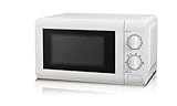 aro Mikrowelle mit 20 L Fassungsvermögen, 6 Programme, Timer, 45,1 x 34,2 x 25,6 cm, weiß
