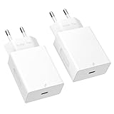 USB C Stecker, 20W Netzteil USB C Adapter Apple Ladegerät USB C Schnellladegerät Netzteil für iPhone 16 15 14 13 12 11 Pro Max SE XS XR 8 Plus, Samsung Galaxy, Handy Charger 2-Pack