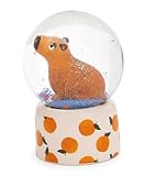 Schüttelkugel Capybara Happybara braun - Schneekugel, Glimmerkugel- Tolle Geschenkidee