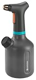 Gardena Pumpsprüher 1 l EasyPump: Akku-Pumpsprüher mit 360°-Funktion, Messingdüse, große Öffnung, lichtdurchlässiges Design, integrierte Dosierkappe, mit Füllstandsanzeige (11114-20)