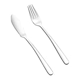 Gatuida Edelstahl Fischbesteck Teilig Fischmesser und Fleischgabel mit Modernem Design für Zuhause und Gastronomie Langlebig Ergonomisch Geformt für Steak und Dinnerpartys