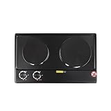 Kochplatte, Induktionskochfeld 2 Platten, 2500W - Doppelkochplatte Kochfeld, Doppel-Induktionskochplatte mit Knopfsteuerung, für Umzug, Heimküche, Camping & Wohnung