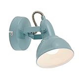 BRILONER - Wandleuchte Innen schwenkbar, Vintage, E14 Fassung, max. 40 Watt, Wandlampe innen, Wandstrahler, Wandlicht, Wandbeleuchtung, Schlafzimmer, Flurlampe, 15,6x10 cm, Mint-Weiß