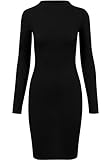 Urban Classics Damen Ladies Rib Dress Kleid, Schwarz (Black 7), 38 (Herstellergröße: M)