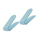 Toyvian 2 Stück Doppelschicht Schuhregal aus Langlebigem Material Platzsparender Organizer für Zuhause und Büro Schuhständer in Hellblau zur Ordentlichen Schuhaufbewahrung