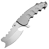 Klappmesser D2 Einzigartig Taschenmesser Metall Aus Stahl klein Outdoor edc messer Survival Tanto Jagdmesser scharfes Einhandmesser Multitool/clip,Geschenk für Männer