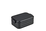 Mepal - Lunchbox Take a Break Midi - Brotdose To Go - Für 2 Sandwiches oder 4 Brotscheiben - Meal Prep Box - Essensbox mit Unterteilung - Spülmaschinenfest - 900 ml - Nordic Black
