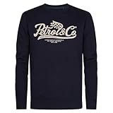 Petrol Industries M-3050-SWR110 Herren-Sweatshirt, Rundhalsausschnitt, Marineblau