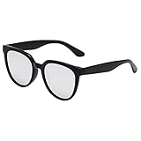 Nidddiv Brille Fensterglas Damen Herren Klassische quadratische polarisierte Sonnenbrille Retro Trendy Sunnies Eyewear Brillen Glas (Silver, One Size)