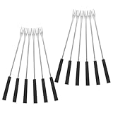 SOIMISS 12 Stück Teiliges Fondue gabel Edelstahl mit Hitzebeständigem Pp griff Langlebig und Vielseitig für Schokolade Käse Obst und Grill für Haushalt Restaurant und Camping