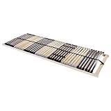 Lattenrost Braun 90 x 190 cm Holz und Plastik, Lattenrost zur Selbstmontage für Erwachsene Kinder Boxspringbett Gästebett Schlafzimmer