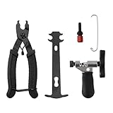 Jesustree Kettennieter Fahrrad, Kettenschloss Zange Ketten Prüfer Fahrrad Kettennieter Reparatur Werkzeug Set Kettengliede Universal 3 Paar für 7-12 Fach Fahrradkette Werkzeug