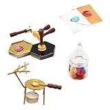 BESTonZON 1 Satz Mini-siegel-feuerfarbe Mini-umschlagmodell Puppen Tun So, Als Würden Sie Spielen Mini-puppenhaus- Siegelstempel Puppenhaus Wachssiegelform Dekoration Suite Glas