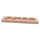 LIFKOME Holz Mooncake Form Fach DIY Backform mit Süßen Mustern für Mondkuchen Kekse Seife Muffins Holzbackform für Mid Autumn Festival Familienfeiern Partys