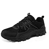 ENEN Wanderschuhe Herren Leicht, Trekkingschuhe Atmungsaktiv Sommer Bergschuhe, rutschfeste Outdoor Wanderstiefel Unisex für Mountainbike (2029 Schwarz,45)