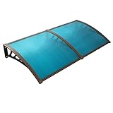 Wasserdichtes Aluminium-Türvordach mit Drainage, stilvolle Outdoor-Markise für Vorder- und Hintertüren, Regenschutz für Veranden und Fenster, langlebiges und elegantes Design