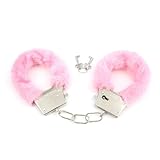 Plüschfesseln Erotische Handschellen für Paare - BDSM Handschellen für Bondage - Handschellen mit Schlüsselfesseln - Sex Bettfesseln - Robuste Stahlhandschellen - Pink