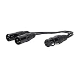 aqxreight XLR -Splitterkabel 3 Pin Weiblich Bis Zwei Männliches Patch y Kabel Ausgeglichenes Mikrofonkabel