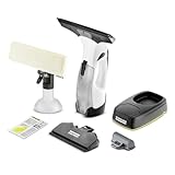 Kärcher Fenstersauger WV 5 Plus N Battery, mit zusätzlichem Akku, LED-Ladezustandsanzeige, 2 Absaugdüsen, Sprühflasche mit Mikrofaserbezug, 20 ml Fensterreiniger-Konzentrat