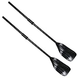 HOODANCOS 2Stücke Bootspaddel PVC für Schlauchboot und Kanu Abnehmbares Langlebiges Paddel mit Ergonomischem für Bootsfahrten