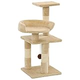 Katzen-Kratzbaum mit Sisal-Kratzsäulen 65 cm Beige, LAPOOH Katzenkratzbaum, Katzenmöbel, Kratztonne Für Katzen, Aktivitätskratzbäume, Katzen Zubehör
