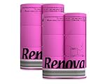 buntes, farbiges Toilettenpapier 12 Rollen - 3-lagig - Renova - weich - originell - Klopapier - Black label - pink