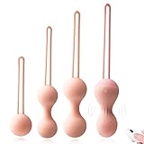 3er Silikon Liebeskugeln und 1er Vibrator Fernbedienung Liebeskugeln für die Frau Vibration Intensive Beckenboden-Trainings Vaginalkonen Analkette Analkugeln für frau