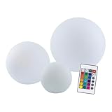 EASYmaxx LED Solarleuchte mit Farbwechsel | Deko Gartenleuchte mit LED Beleuchtung | Wunderschöne Lichteffekte mit Tageslichtsensor In & Outdoor | Gartendeko Witterungsbeständig IP67, Kugel Set
