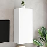 QZZCED TV-Wandschrank Weiß Wohnzimmertisch TV Regal für Büro Schlafzimmer 40,5x30x90 cm Holzwerkstoff