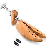 Repacego Premium Schuhspanner aus Holz & Stahl, 2-Wege-Holzspanner für Damen & Herren, verstellbare Länge/Breite Expander, gelb, M for M's Size 10-11.5 & Women's Size 6.5-10