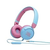 JBL Jr310 On-Ear Kinder-Kopfhörer - Hellblau-Rosa – Kabelgebundene Ohrhörer mit Headset und Fernbedienung – Ideal für Schule und Freizeit