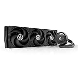 ARCTIC Liquid Freezer III 420 - Wasserkühlung PC, AIO CPU Wasserkühler, Intel & AMD, effiziente PWM-gesteuerte Pumpe, Lüfter: 200–1700 RPM, LGA1851 und LGA1700 Contact Frame- Schwarz