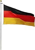 normani Aluminium Fahnenmast 6,20-6,80-7,50-8,00 oder 9,00 m Höhe inkl. Deutschlandfahne Farbe Deutschland Größe 7.50 Meter
